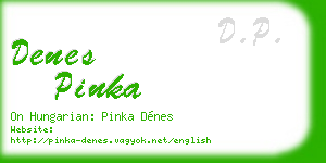 denes pinka business card